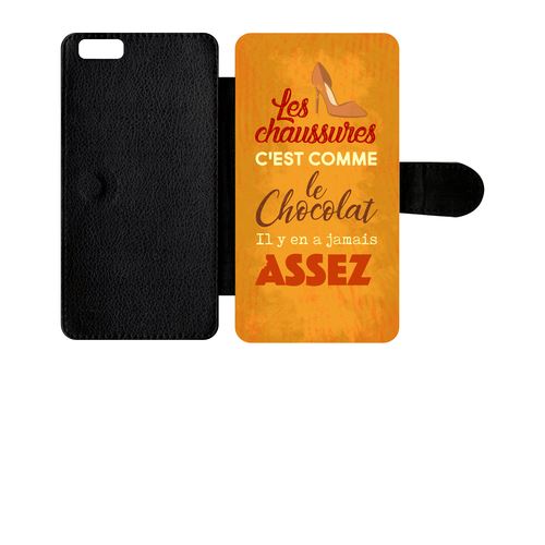 Etui À Rabat Apple Iphone 6 Plus Les Chaussures C Est Comme Le Chocolat Il Y En A Jamais Assez