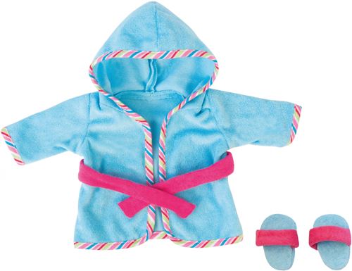 Bayer peignoir et chaussons bleu 38 cm