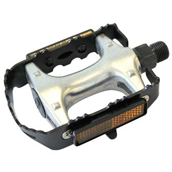 Pédales Plateforme VTT - Aluminium Léger - Axe 9/16" - Scellées - Dimensions ~125x104 Mm