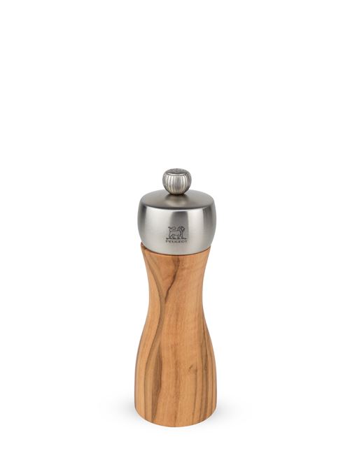 Moulin à poivre manuel 15cm ''Fidji'' en bois d'olivier de Peugeot - Ares  Accessoires de cuisine