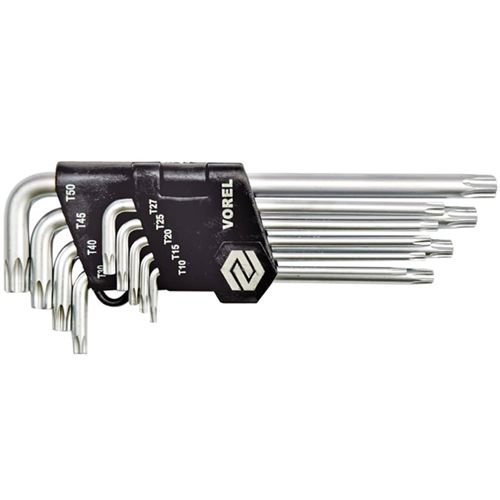 Vorel - Jeu de 9 clés Torx de sécurité - Ensemble d'outils de précision - Image 3