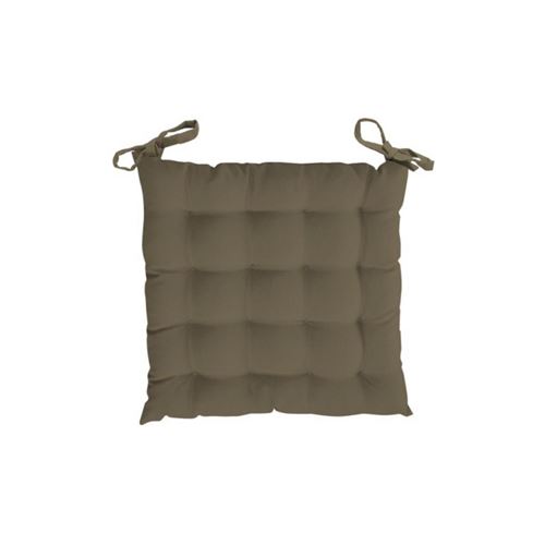 Galette de chaise capitonné Alix - L 40 x l 40 x H 5 cm - Taupe