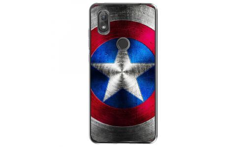 Coque souple pour Wiko View 2 avec impression Motifs bouclier étoilé aux couleurs de l'Amérique