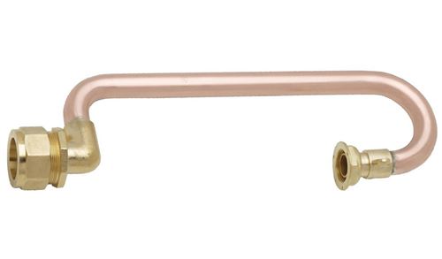 Crosse de sortie de compteur pour PE avec patte de fixation - Ecrou 6/20 - PE 32 avec joint