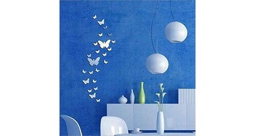 Swirlcolor stickers muraux miroir papillon decoration 3d miroir adhesif  mural stickers muraux 30 x combinaison de papillons décoration de la maison  - Achat & prix