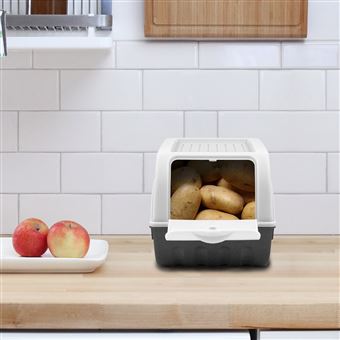 Casier De Rangement Pour Pomme De Terre 2 X Boite De Conservation Pour Pommes De Terre Legumes Fruits Oignons Boite De Rangement En Plastique Volume De 7 7 Litres Lot De 2 Boites En Blanc Boite De Rangement Achat Prix Fnac