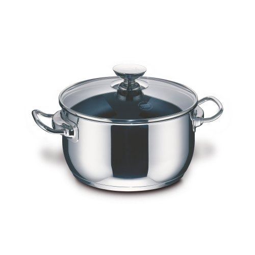 Berndes injoy 063245 - pentola con manico, edizione speciale, alta, con coperchio di vetro, diametro