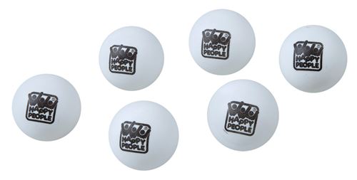 Happy People balles de ping-pong 40 mm blanc 6 pièces