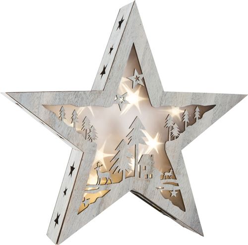 Étoile Lumineuse Avec Motif, « Shabby Chic », Grande Taille