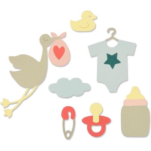Sizzix matrice thinlits set 13 pieces - nouveau né par debi potter siz661704