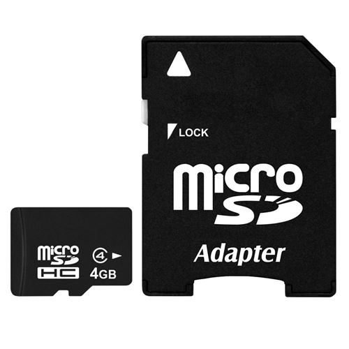 Carte Mémoire Micro Sdhc 4 Go Classe 4 Universelle Appareil Photo + Adaptateur YONIS