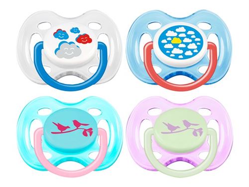 Philips AVENT Sucettes Décorées 0-6 Mois ( lot de 2) - Modèle aléatoire