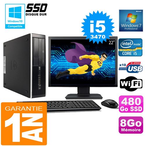 Acheter Pc hp compaq 8300 sff core i5-3470 ram 8go disque 480 go ssd wifi w7 ecran 22' État correct - 289,00 € Pc hp compaq 8300 sff core i5-3470 ram 8go disque 480 go ssd wifi w7 ecran 22' État correct - reconditionné disponible sur Fnac