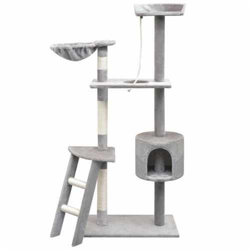 Arbre &agrave; chat avec griffoirs en sisal 150 cm Gris vidaXL - Gris
