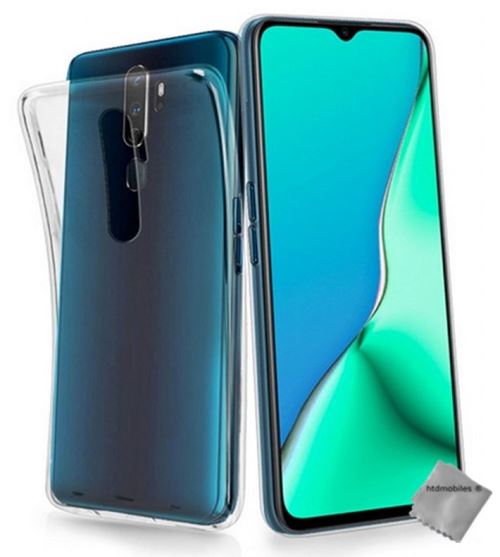 Housse etui coque silicone gel fine pour Oppo A5 (2020) avec verre trempe - TRANSPARENT TPU
