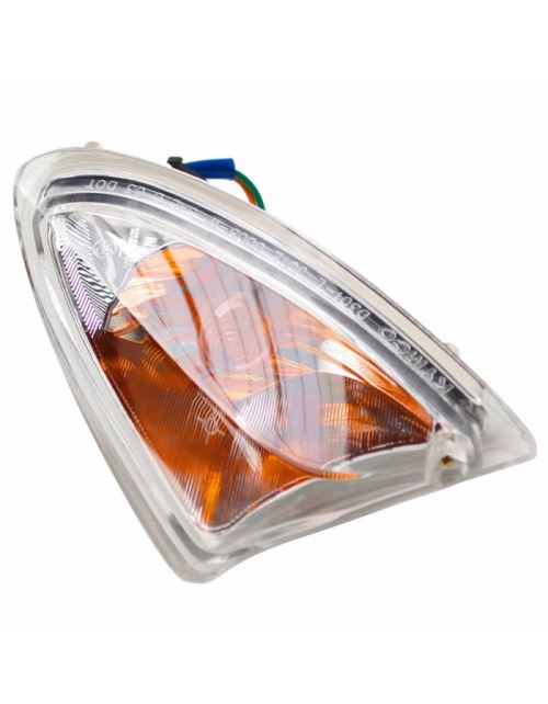 Clignotant maxiscooter adaptable kymco 125-250 grand dink 2001+2004 av gauche transparent -homologue ce- (33450-kkc4-9000)