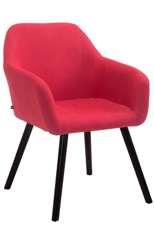 Chaise visiteur Achat V2 tissu , Rouge/Café