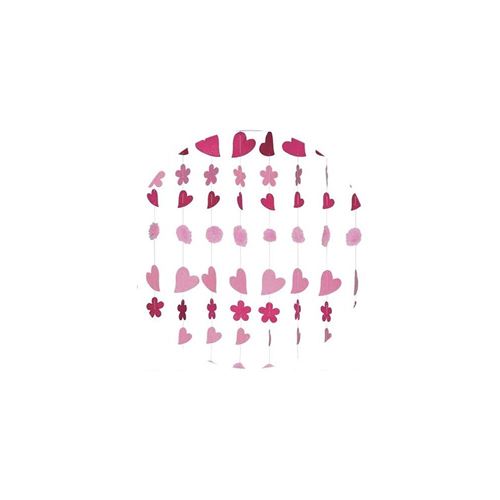 Morel - Rideau coeurs et pompons
