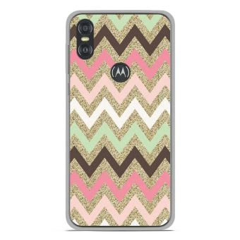 Coque Gel Nature Magick Pour Motorola - Motif Rose Or Marbré, 2 étuis, Neuf