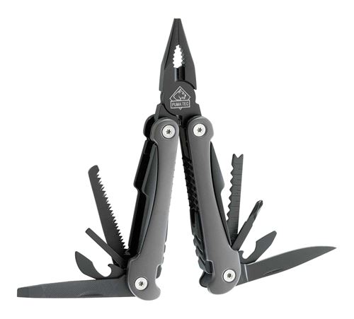 Couteau multifonction avec étui PumaTec 300200 Nombre de fonctions 9 noir 1 pc(s)