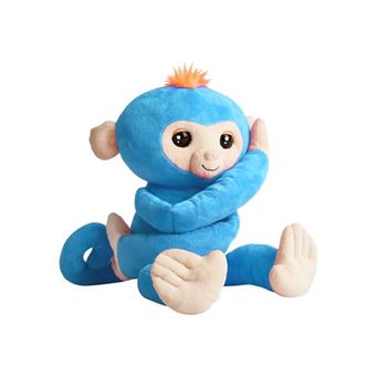 WowWee Fingerlings HUGS - BORIS - Jouet de singe en peluche interactif - turquoise