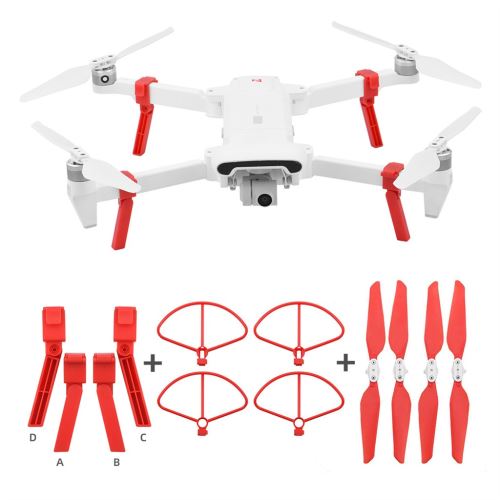 2019 4Pcs Pliant Hélice + Extended Heighten Jambes Du Trépied pour Xiaomi Fimi X8 Se Drone aloha4444
