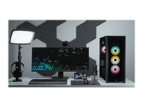 CORSAIR iCUE 7000X RGB - FT - ATX étendu - panneau latéral fenêtré (verre trempé) - pas d'alimentation (ATX) - noir - USB/Audio