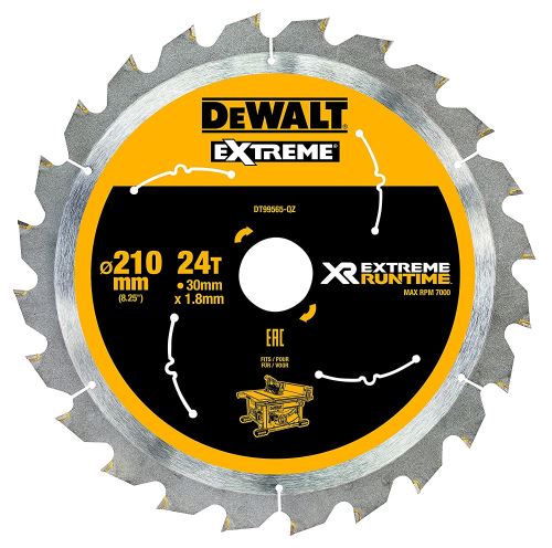 DeWalt XR Extreme Runtime Lame de scie circulaire statique, 1 pièce, 210/30 mm 24 WZ/FZ, dt99565 de QZ