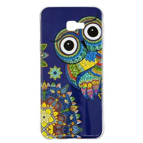 Coque en TPU noctilucide pour l'impression de motifs motif hibou pour votre Samsung Galaxy J4+
