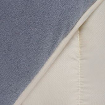 Couette 220x240 CM polaire biface gris et crème 400 gr - Achat & prix