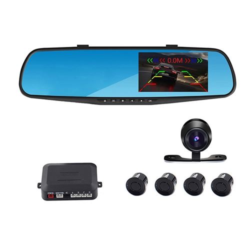 Dashcam LCD 4.3 Pouces Cam&eacute;ra de Recul R&eacute;troviseur Haute D&eacute;finition 400 Mah -