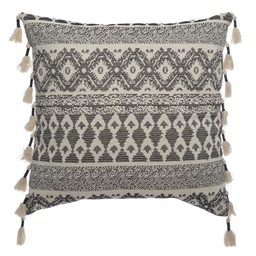 Coussin Déco Ritual 60x60cm Noir & Blanc