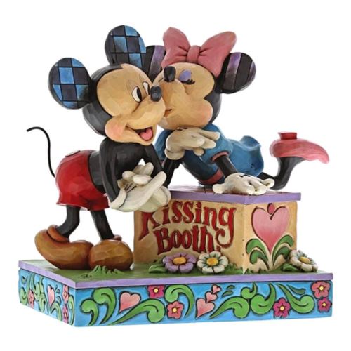 Disney Traditions Mickey et Minnie Mouse Embrasser Booth Figurine