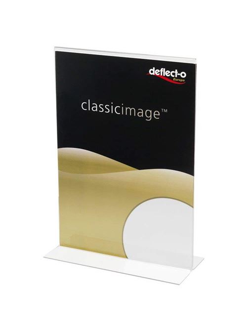 Deflecto Porte affiche transparent pour documents A4 portrait droit transparente