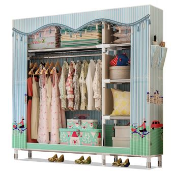 Blusea Armoire De Rangement Dressing Penderie 126x46 Cm Tissu