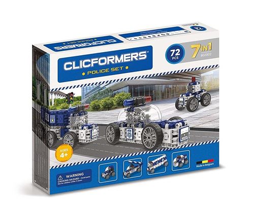Clicformers Jeux de Création - Set Police - 72 Pièces, 802002 FR