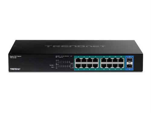 Non Communiqué Trendnet Tpe Tg182 - Commutateur - 16 X 10/100/1000 (Poe+) + 2 X Sfp - Montable Sur Rack - Poe+ (240 W) - Conformité Taa - Image 1