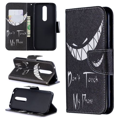Etui en PU motif imprimé flip avec support ne touche pas mon téléphone pour votre Nokia 4.2