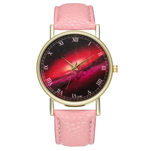 Montre Star Tendance Tendance Quartz Montre Pourpre Galaxy T340-Arose