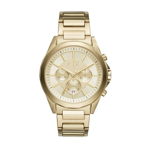 Montre Armani Exchange chronographe en acier inoxydable dorée pour homme AX2602