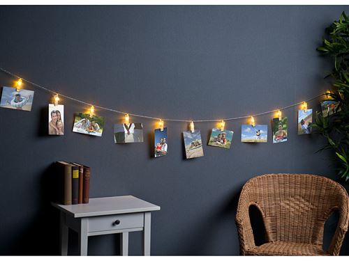 Guirlande porte-photos pinces à LED – L'avant gardiste