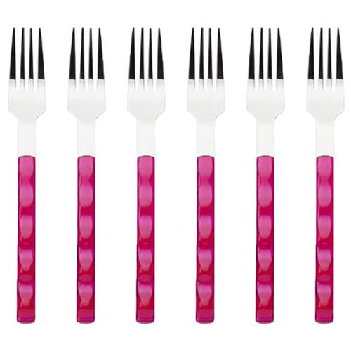 Lot de 6 Fourchettes de Table Dahlia Fushia