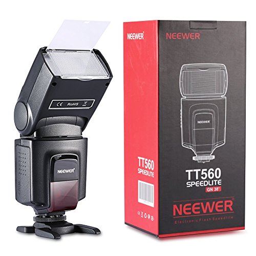 Neewer TT560 Flash Manuel pour Canon Nikon Sony Pentax DSLR Appareil Photo à Sabot, avec Diffuseur, Déclencheur à Distance