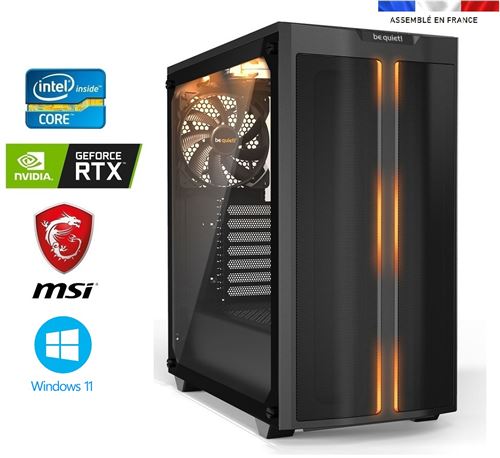 PC Gamer I9-10900F + Watercooling - RTX 3060 12GO - 32GO RAM - SSD 1000GO + HDD 3000GO - WIFI - Be Quiet! Pure Base 500DX - Windows 10