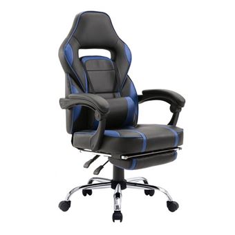 Fauteuil De Bureau Gamer Noir Et Bleu Link Achat Prix Fnac