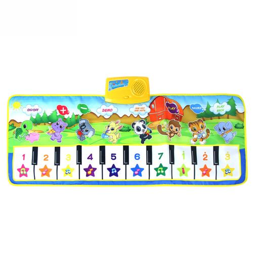 Jouer Clavier Musique Musicale Singing Gym Tapis Tapis enfants Meilleur Cadeau de Bébé 100 * 36Cm Multicolor RA257