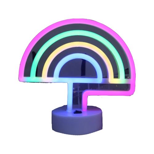 Lampe LED Décorative Arc En Ciel Veilleuse Néon LED Interrupteur Lumière Rose - YONIS