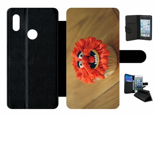 Etui My-Kase pour Y6S 2019 - muppets cupcakes - Simili-cuir Noir