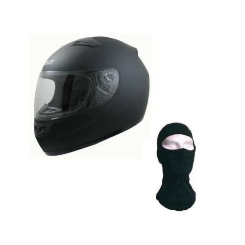 AMX Casque Intégral Noir Mat + Cagoule OFFERTE