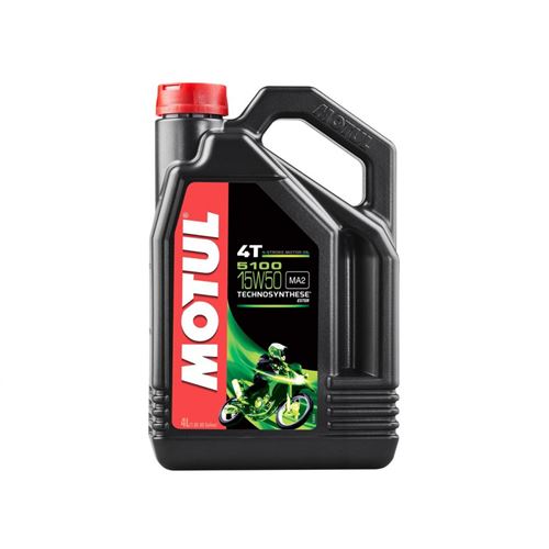 Huile moteur MOTUL 5100 4T 15W50 Semi-synthèse 4L